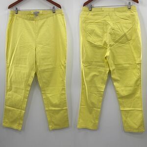 Jessica London Yellow Tapered Pants size: 18P
